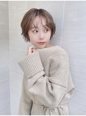 暗めカラーでも映える大人パーマボブ