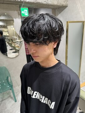 ゼスト リル 新宿(ZEST lill) シャドウパーマ テテ風 無造作パーマ 新宿