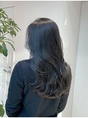 レイヤー/グレージュ/ロング/ブリーチなし/外巻き/艶髪/髪質改善