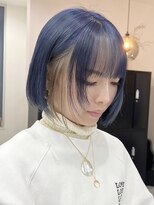 ラフヘアデザイン(Raf hair design)&nbsp;バレイヤージュコントラストハイライトミルクティーベージュ