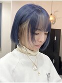 バレイヤージュコントラストハイライトミルクティーベージュ