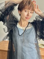 ヘアー アイス 御器所本店(HAIR ICI) 透明感ブリーチなしココアベージュこなれ小顔ショート