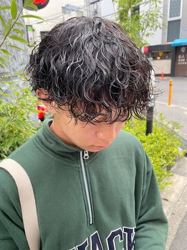 エルマーク 京橋(L-MARK) マッシュスパイラルパーマツイストスパイラル波巻きメンズ