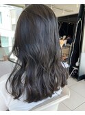 グレージュカラーグレーアッシュレイヤーカット韓国甲府美容室