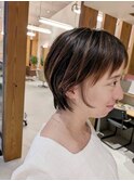 ショートバング×ショートレイヤー
