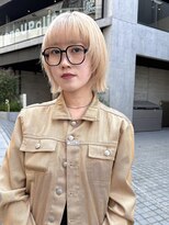 ソイ コンク 下北沢(soi conc)&nbsp;ミルクティーベージュ/エフェクトブリーチ/ハイトーンボブ◎