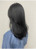 20代30代40代艶感ストレートアッシュグレージュ透明感ロング