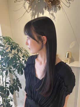 レイ(Lei) ロング　縮毛矯正　ナチュラルブラウン　薬院　赤坂　大濠　天神