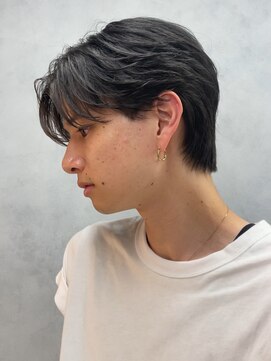 アンサー 渋谷(ANSWER) フェザーパーマ毛流れセンターパートシースルー韓流大人ヘア