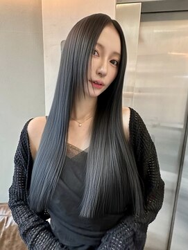 髪質改善　美髪ストレート　艶髪　前髪　縮毛矯正