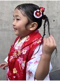 七五三/着付け/ヘアメイク/女の子/ヘアアレンジ/波ウェーブ
