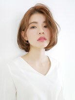 アース 小禄店(EARTH)&nbsp;上品大人ボブ/前髪なし/顔周りカット/ウォームベージュ