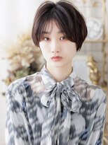 カバーヘア ブリス 上尾西口店(COVER HAIR bliss)&nbsp;ダークパープルくせ毛風小顔シャギーショートa上尾20代30代40代