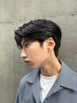 メンズヘア ガーデン 銀座(Men's hair GARDEN)&nbsp;センターパート曲がる縮毛矯正フェザーパーマ銀座一丁目