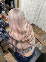 ヘアスタジオワン 藤沢店(HAIR STUDIO ONE)&nbsp;ピンクメッシュエクステ