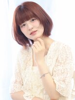 シロフイケブクロ(shirof ikebukuro)&nbsp;ナチュラルショート/レイヤーボブ/オレンジレッド/20代30代40代