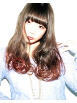 ヘアサロン ガリカ 表参道(hair salon Gallica)&nbsp;『ビビットカラー ＋グレージュ』クセ毛風 long-style☆