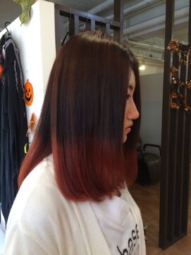 ヘアーサロン ビーンズ(hair salon BEANS) レッドグラデカラー