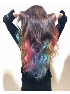 ルシードスタイル ボーグル岐阜店(LUCIDO STYLE BOGL) ストライプレインボー