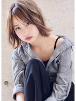 ヘアアンドメイク シークネクスト(HAIR&MAKE SeeK NEXT)&nbsp;【SeeK NEXT】うざバング×外ハネボブ×ミルクティーブラウン