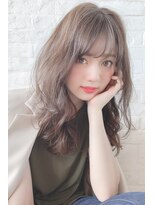 ジーナ 札幌(Zina)&nbsp;小顔セミウェットウェーブピンクベージュハイライトカラー