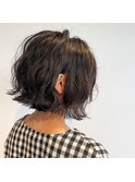 ミニボブ波ウェーブスタイリング
