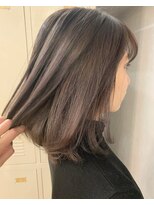 ワット 新宿店&nbsp;【W-ワット-新宿店 】＊ワンカールボブ_ラベンダーグレージュ＊