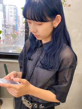 テトヘアー(teto hair) ネイビー ネイビーカラー 青 青髪 暗髪 ブルーブラック ブルー