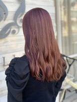 ステラ ヘアモード 新長田店(STELLA hair mode)&nbsp;ピンクブラウン　艶カラー　ロングレイヤー