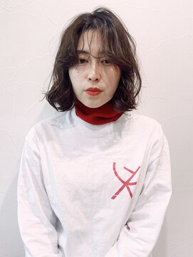 アイティーバイアルバム 八王子店(IT by ALBUM) ラフウェーブ_マロンベージュAラインボブかきあげロング_38129