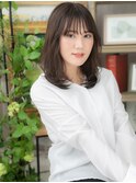 黒髪バレイヤージュくせ毛風内巻きワンカールa川口20代30代40代