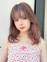 アルバム 新宿(ALBUM SHINJUKU)&nbsp;ミディアムレイヤー_グレーベージュレイヤーロング前髪_9664