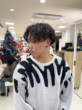 ケンジ 平塚ラスカ店(KENJE) 波巻き/センターパート/波巻きスパイラル/メンズパーマ/平塚美容