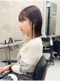 切りっぱなしボブ×透明感カラーR-22