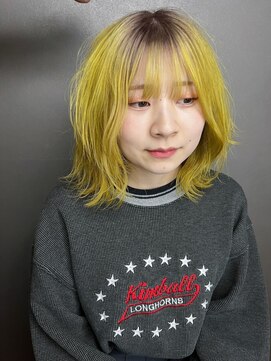 ヒョンミョン ライズバイレボ 取手店(hyon myon/RISE by REVO) レイヤーカット/デザインカラー/オリーブベージュ[取手/取手駅]