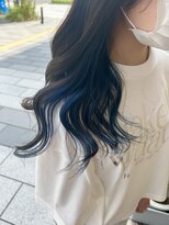 ココカラヘアー プラス(cococara‐hair plus)&nbsp;ネイビーブルー/インナーカラー/デザイン/寒色系
