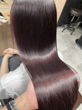 リンクエン(Link enn) 【バーガンディカラー】艶カラー/髪質改善/幹細胞トリートメント