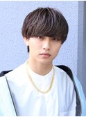 透明感グレージュ ブリーチカラー ナチュラル束感マッシュ