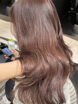 シティ(CITY) ブラウンピンクカラー　ブリーチなしWカラー　レイヤーカット