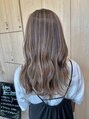 リエットヘアー 杢左店(Lie-et. hair)&nbsp;ハイライトカラー透明感カラーミルクティーベージュ