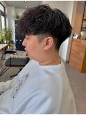 メンズ波巻きスパイラルパーマシャドウパーマツイストパーマ緩め