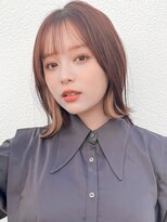 リヤン 表参道(lyann) 前髪クールショートデジタルパーマ艶感モテ髪ピンクベージュ