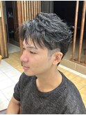 社会人向け◎アップバングくせ毛活かしカット×爽やか