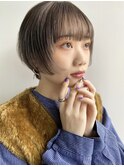 顔まわりレイヤー×丸みショート