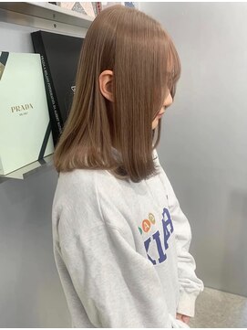 ペレ アネックス 大阪梅田茶屋町店(PELE ANNEX) ミルクティーブロンド/ダークブルー/デジタルパーマ/梅田