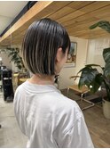 ボブ切りっぱなしボブルーツカラーグラデーションカラー