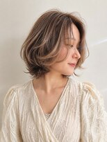 ユウヘアー 本山店(U Hair)&nbsp;ふわっと動く、大人ショートボブ/ボブ/透明感ハイライト