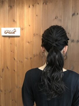 ヘアーブレイス(hair brace) ポーニーテールアレンジ☆