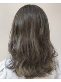【GOOD DAY HAIR】《セミディ:シアーグレージュ:波ウェーブ》