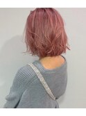 斜めバングふわくしゅココアブラウン